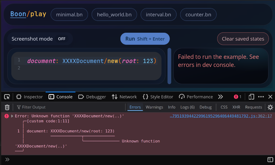 error example